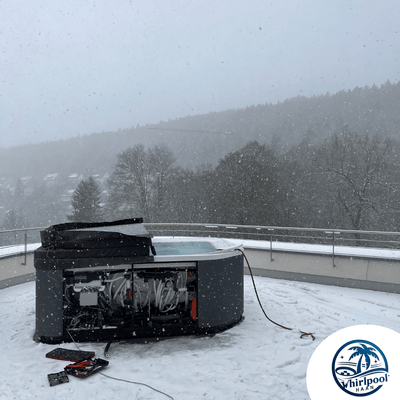 Whirlpool Outdoor Lieferung bei Schnee